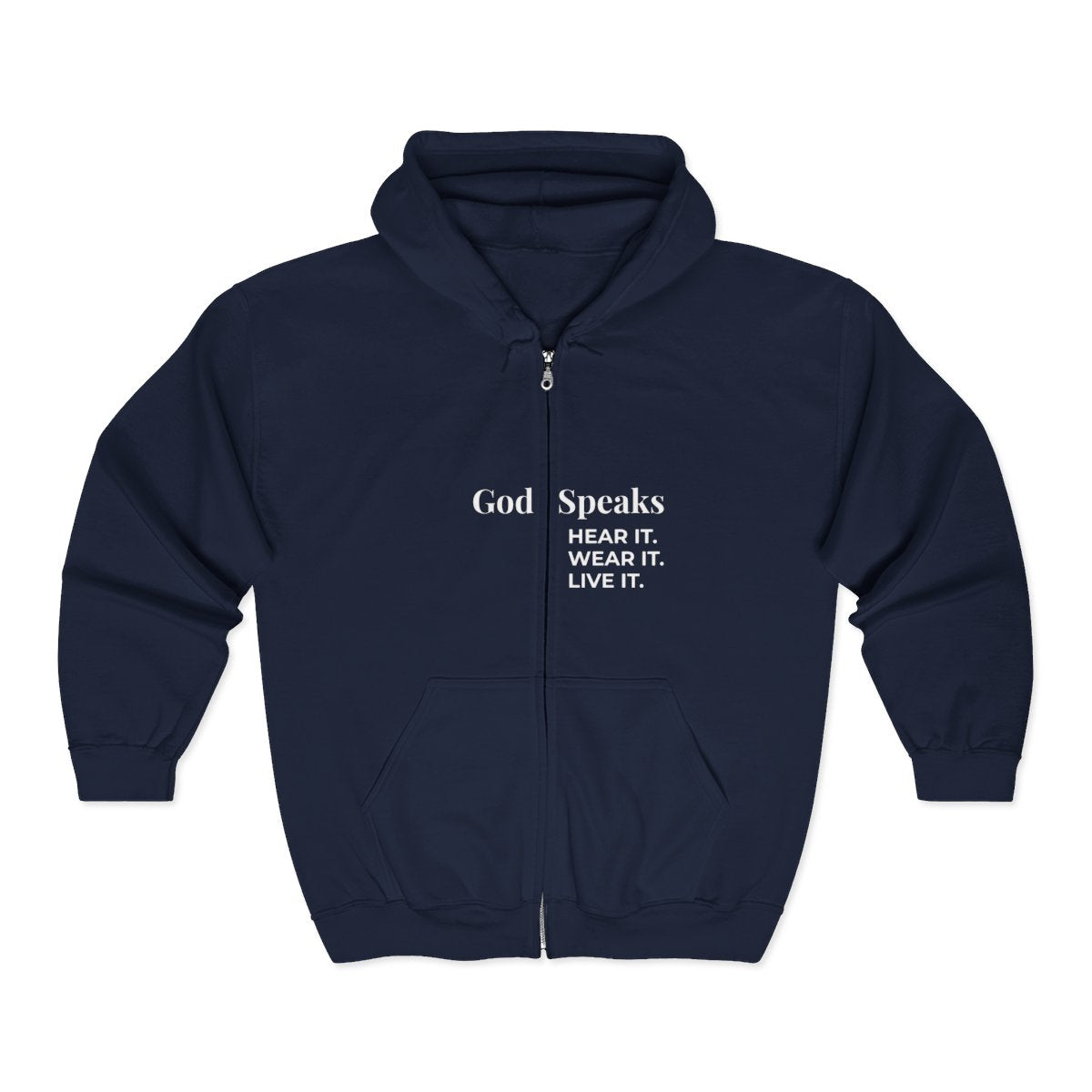 God Speaks Hooded Sweatshirt-Zipper-HWL