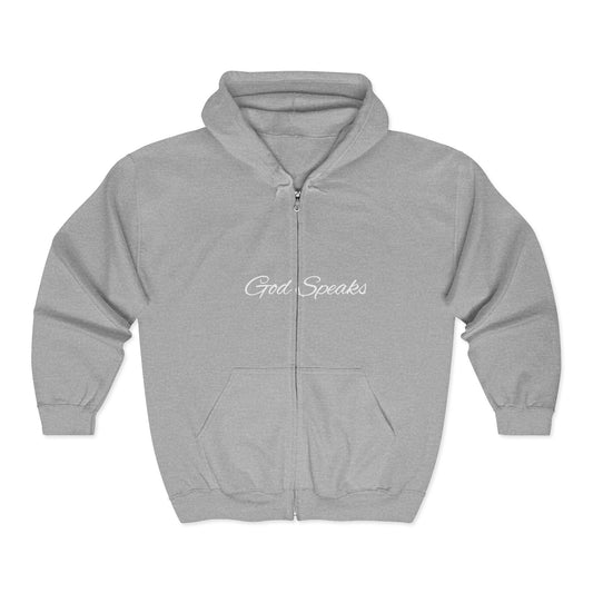 Full Zip Hooded Sweatshirt-Signature Letters-CS