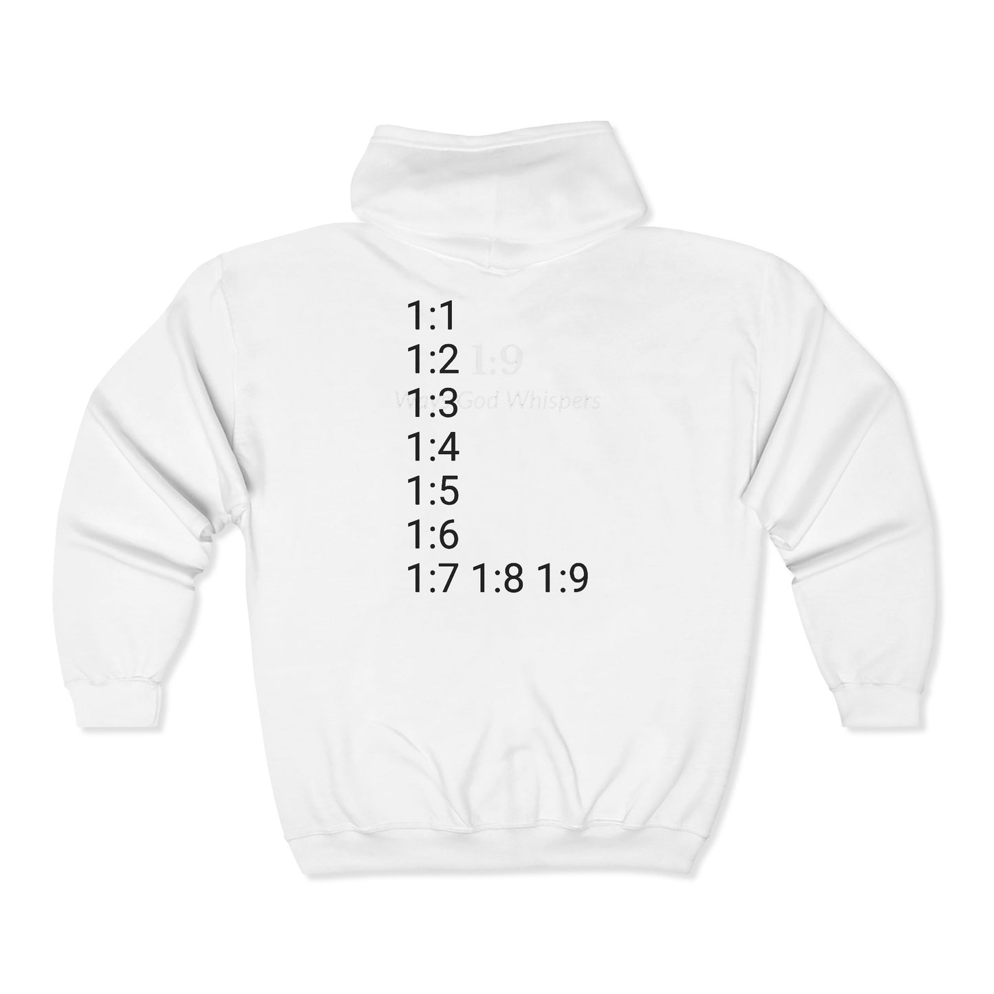 God Speaks Full Zip Hooded Sweatshirt -Classic Numbers-CS