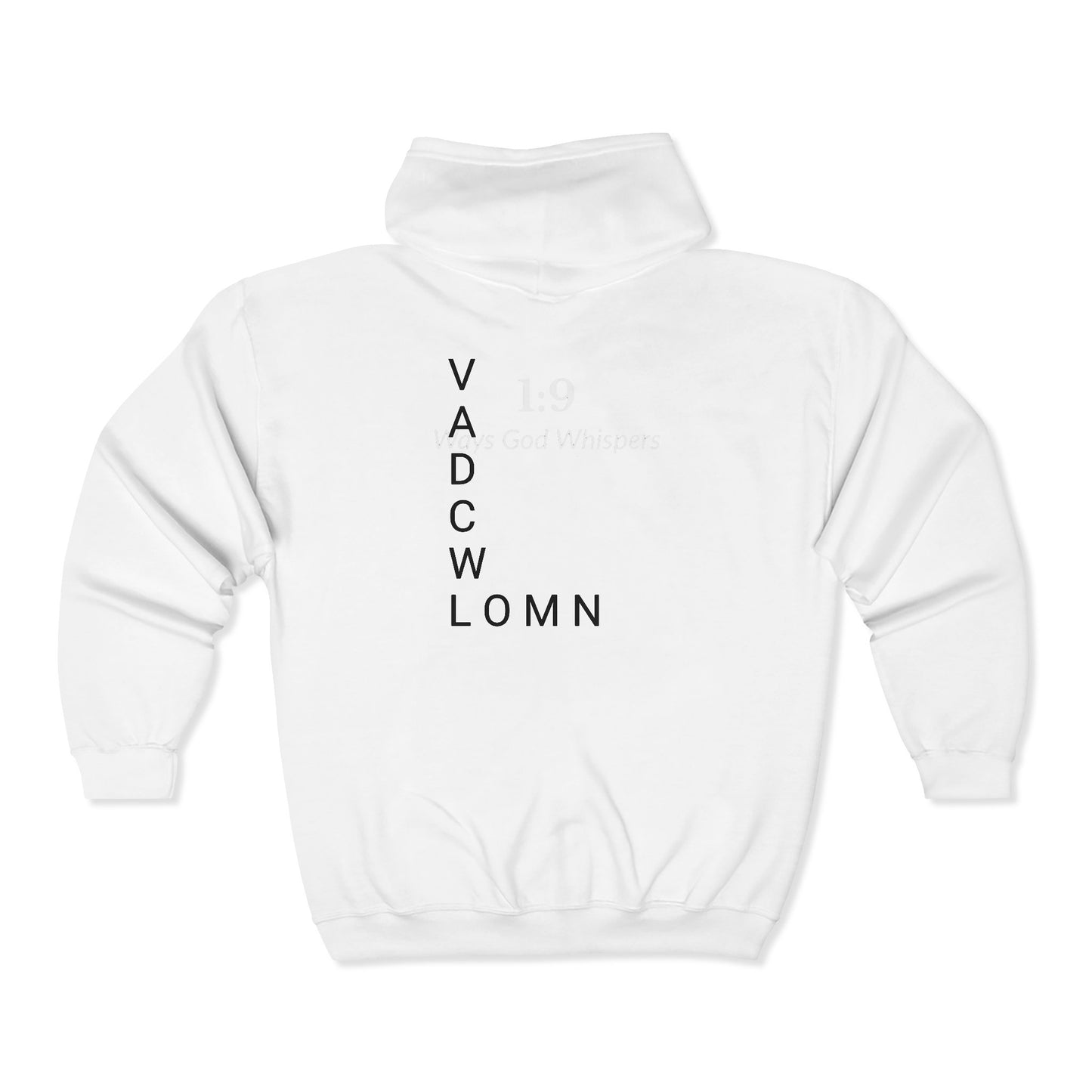 God Speaks Full Zip Hooded Sweatshirt -Classic Letters-CS