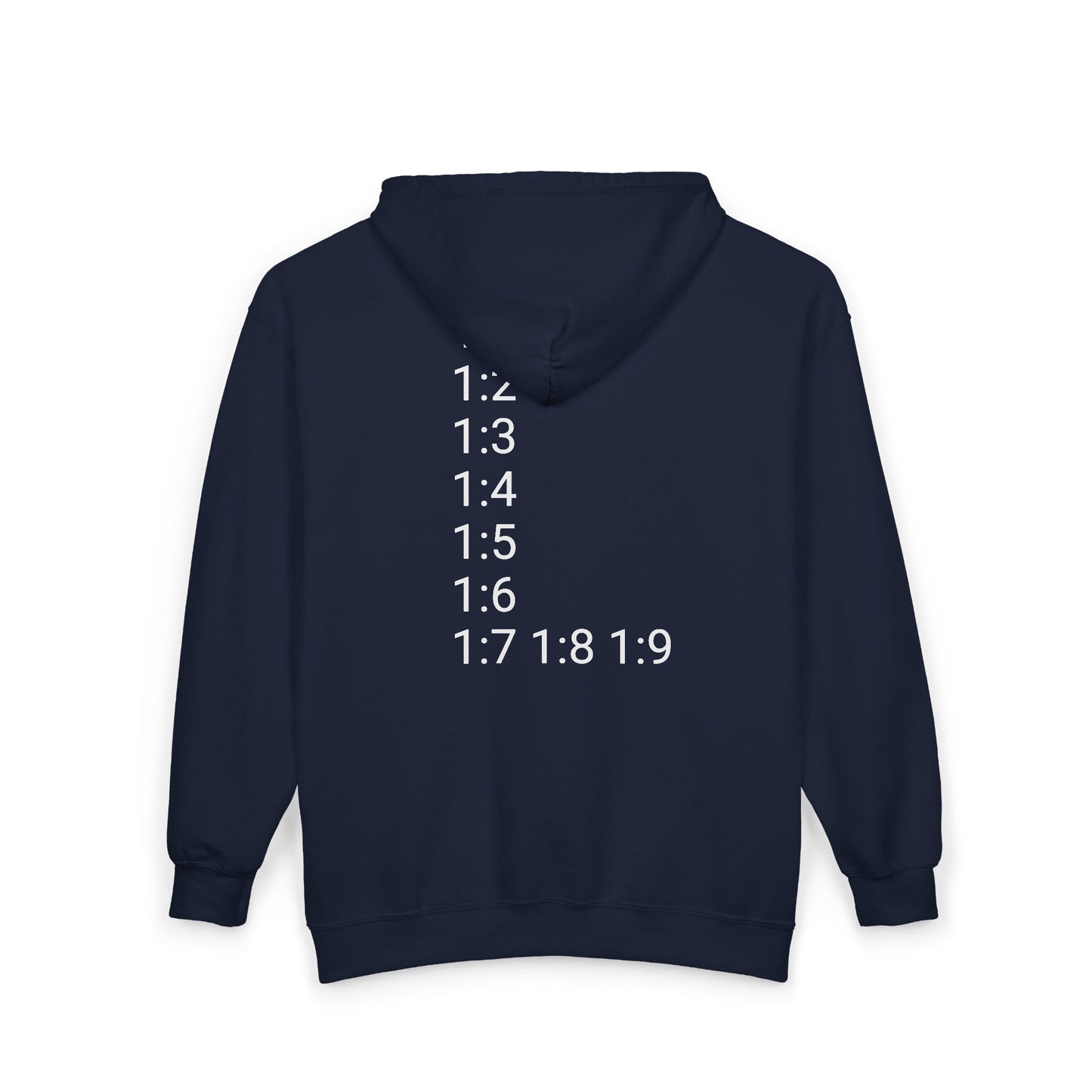 God Speaks Full Zip Hooded Sweatshirt-Signature Numbers-CS