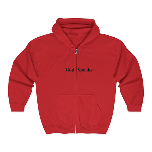 God Speaks Full Zip Hooded Sweatshirt -Classic Numbers-CS
