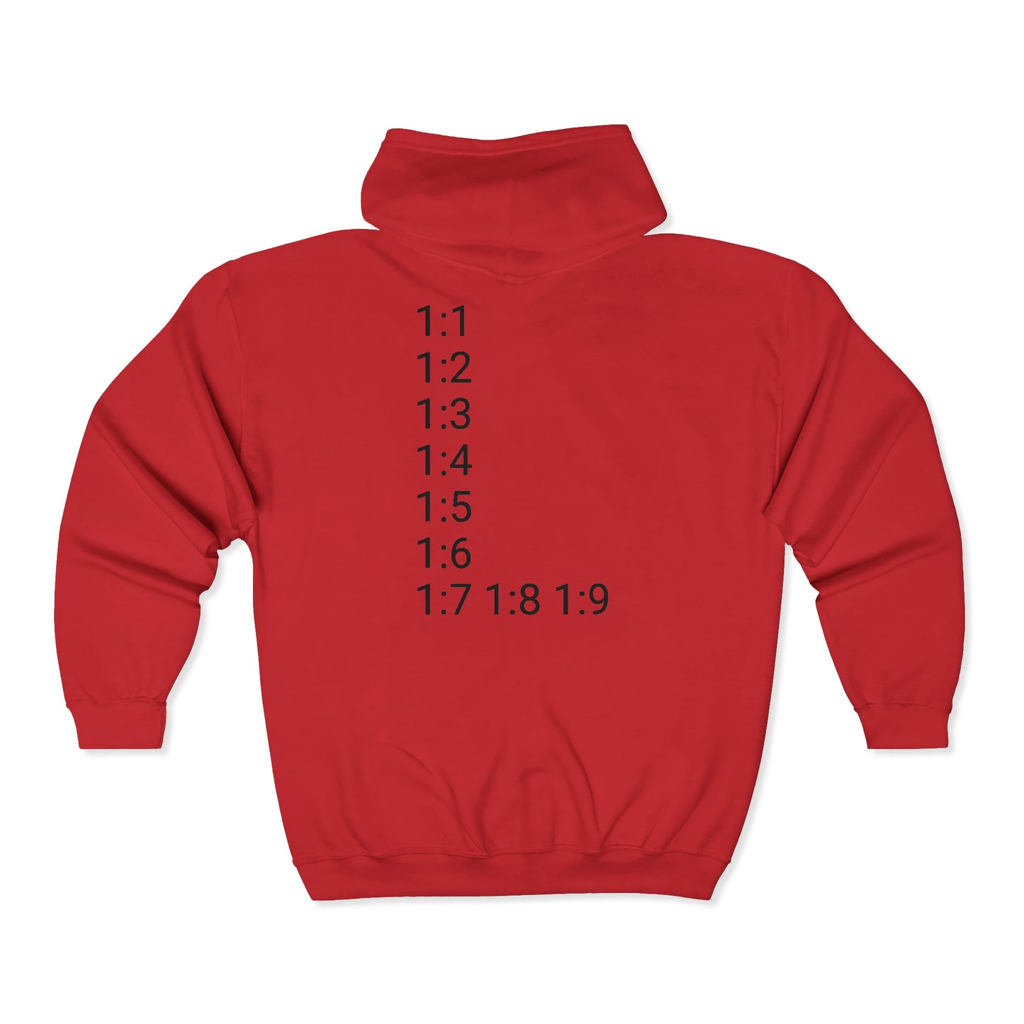 God Speaks Full Zip Hooded Sweatshirt -Classic Numbers-CS