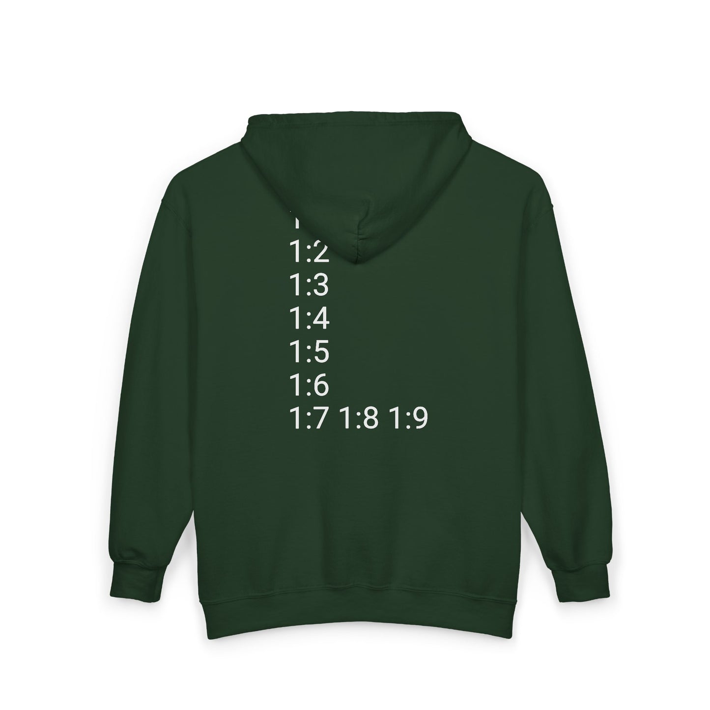God Speaks Full Zip Hooded Sweatshirt -Classic Numbers-CS