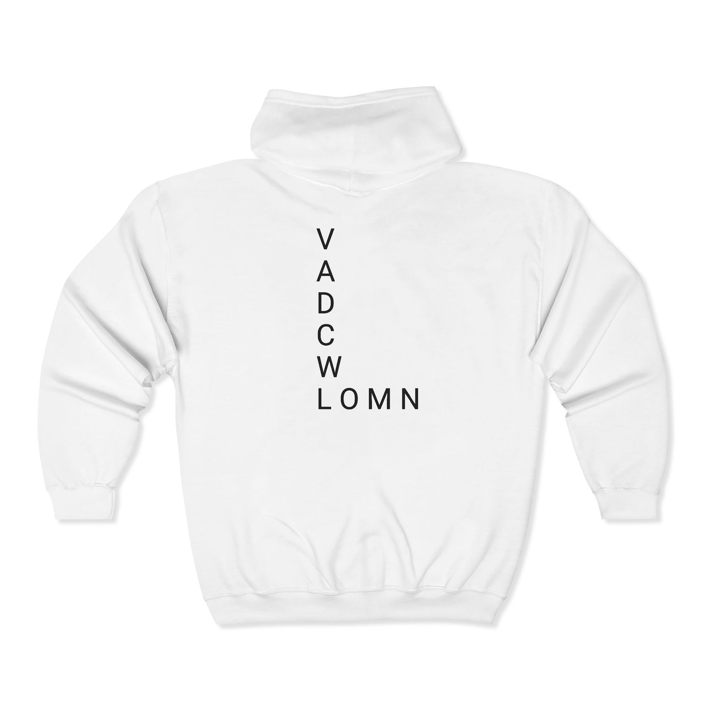Full Zip Hooded Sweatshirt-Signature Letters-CS