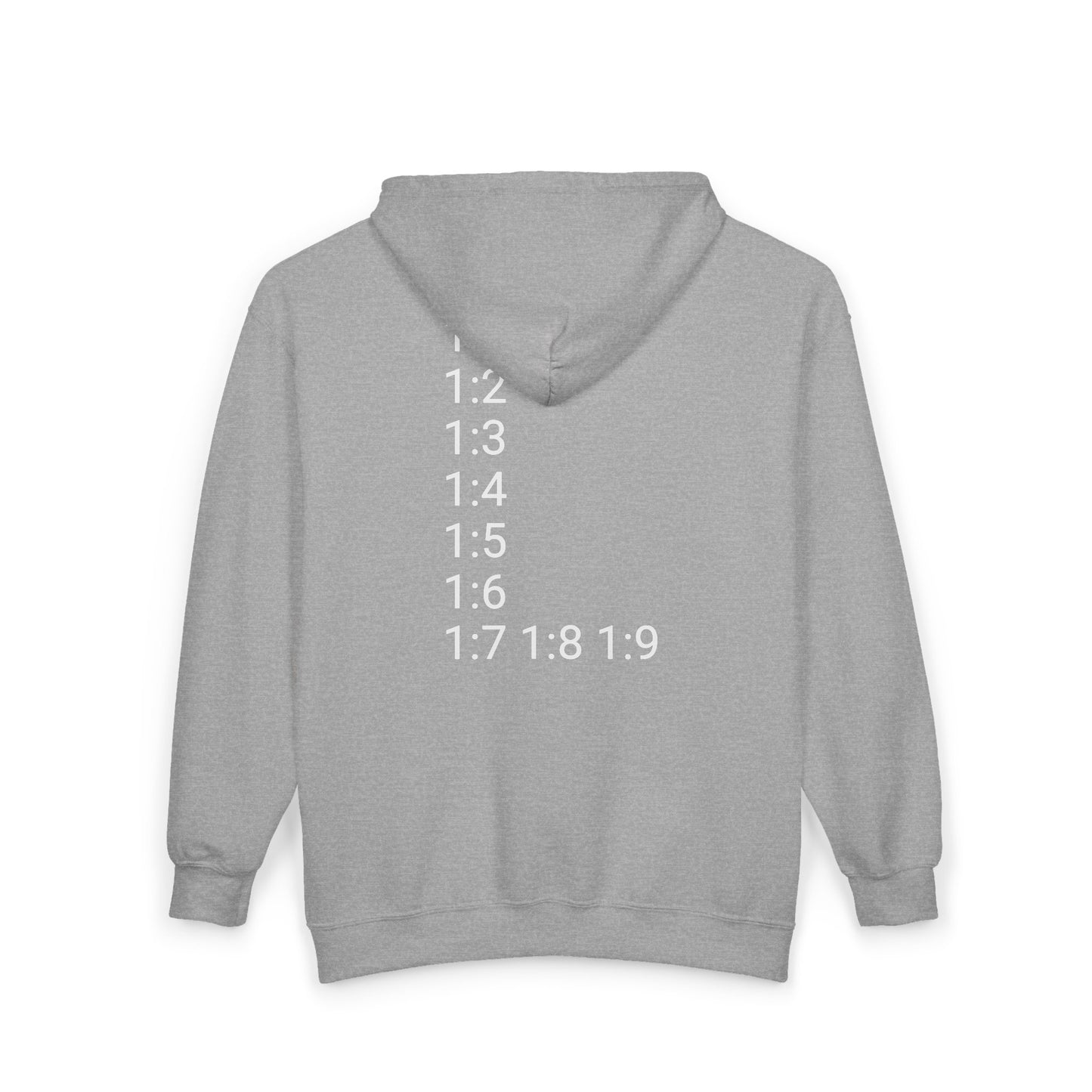 God Speaks Full Zip Hooded Sweatshirt -Classic Numbers-CS