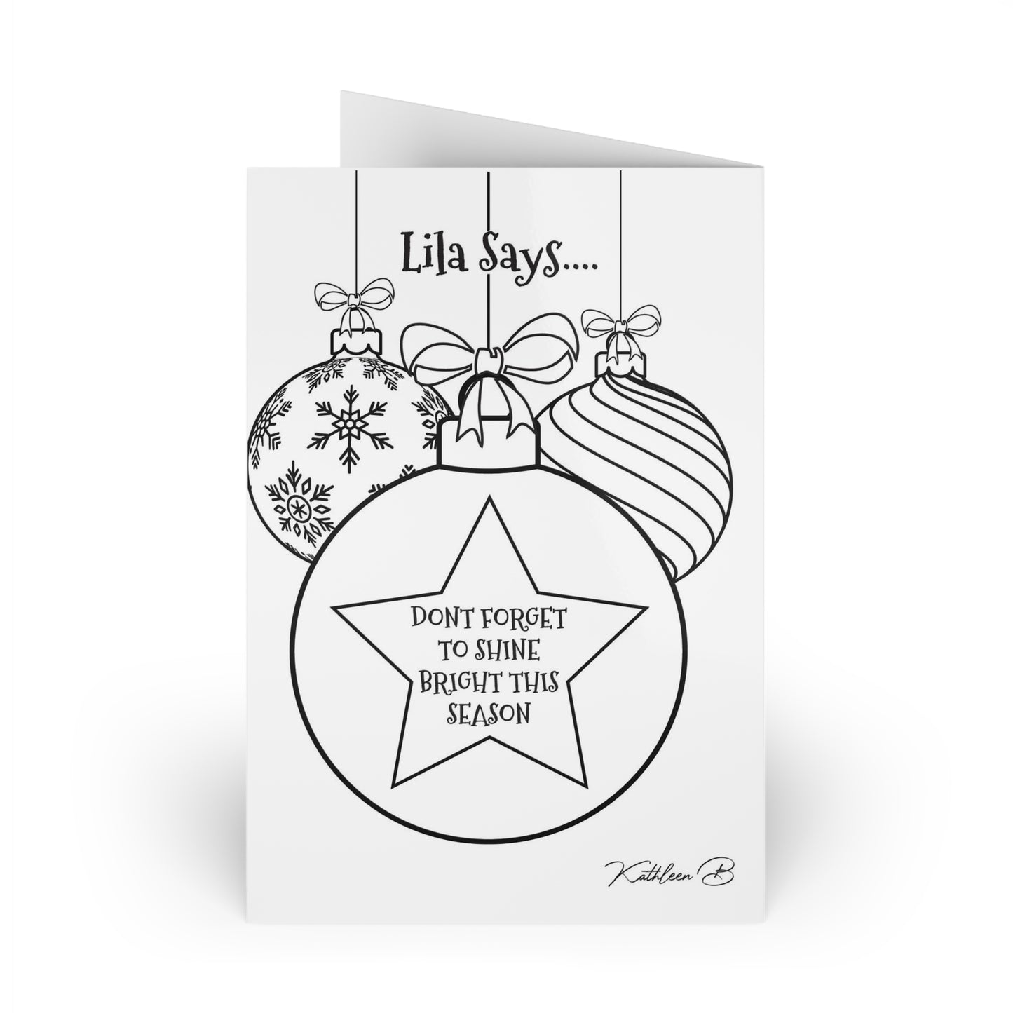 Lila Christmas Cards (1 or 10-pcs)