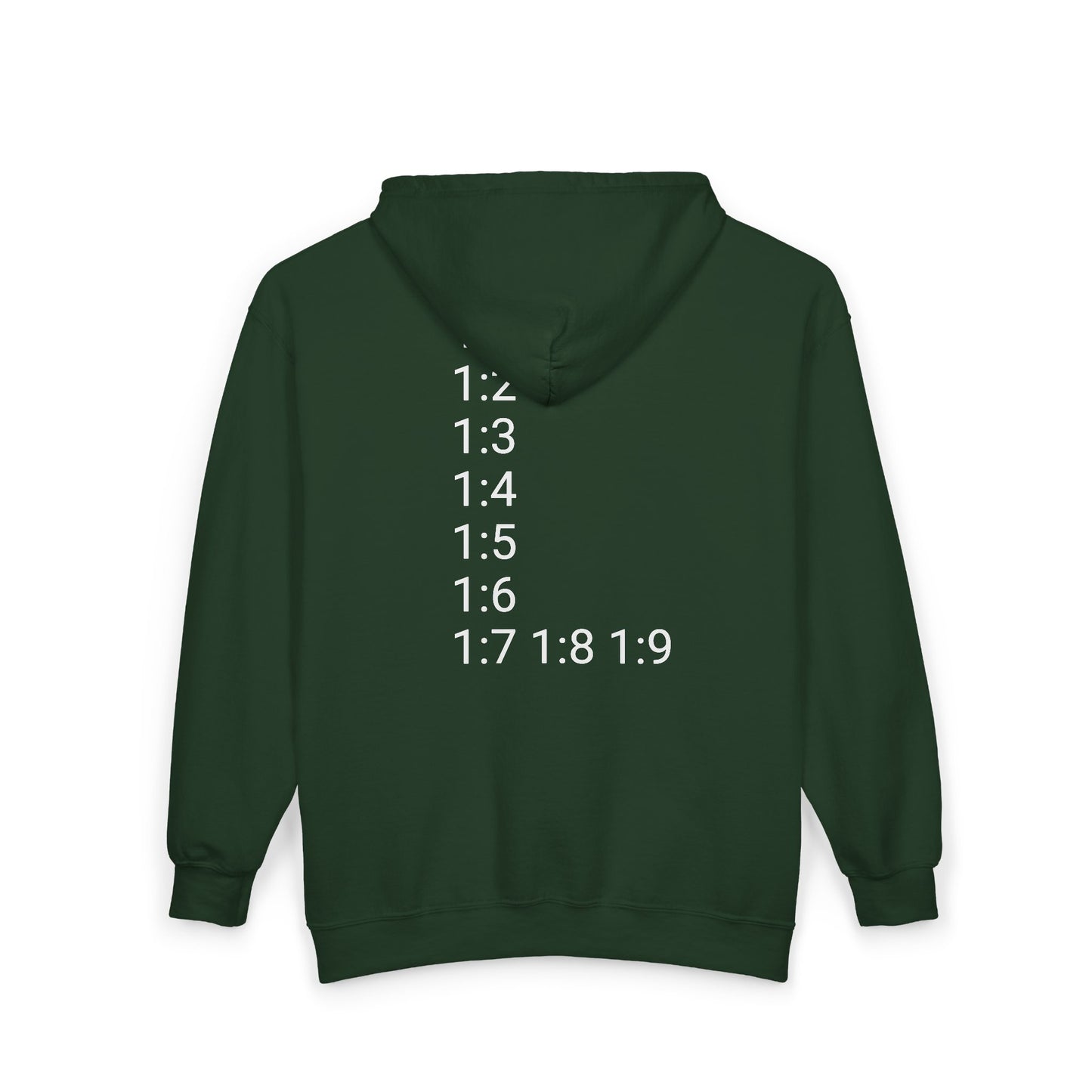 God Speaks Full Zip Hooded Sweatshirt-Signature Numbers-CS